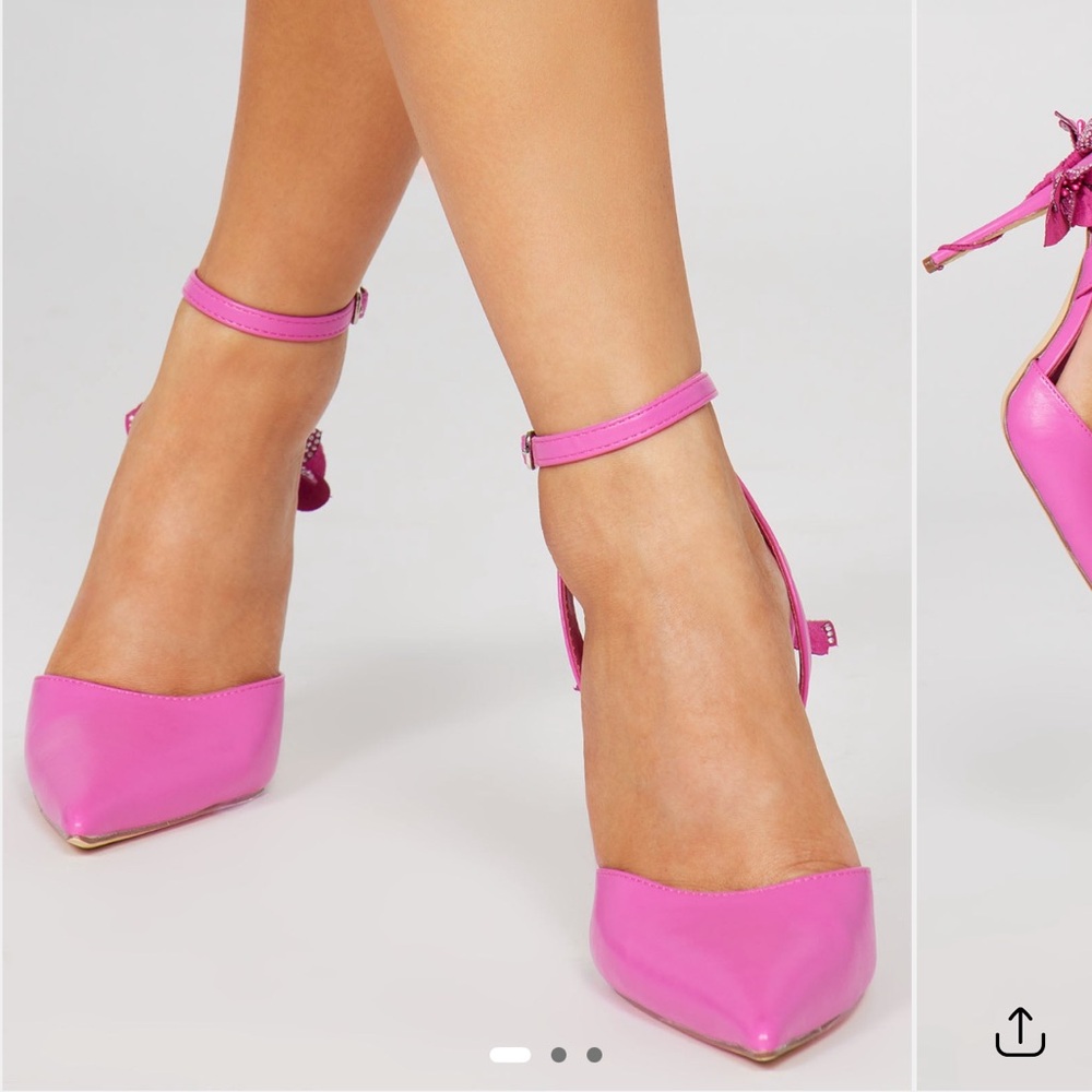 Pink Ankle Strap Heels